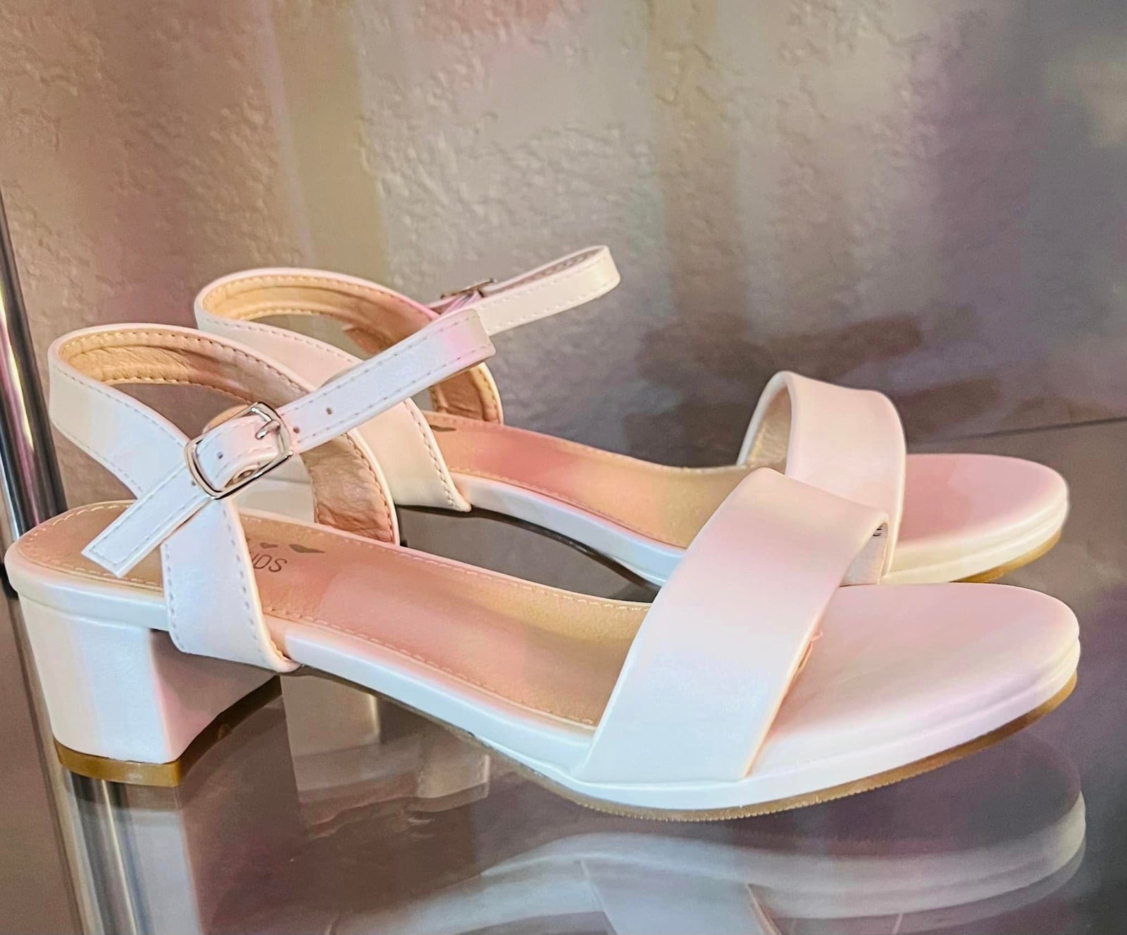 GIRLS MATTE BLOCK HEELS