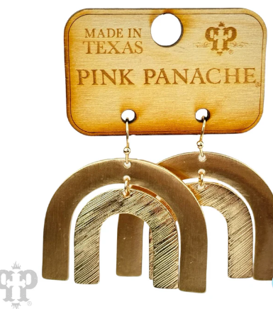 Metallic arch earring