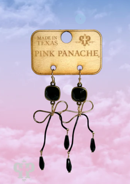 Wavy bow earring