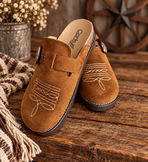 Corky's Broken in slip-on mules (Tobacco)