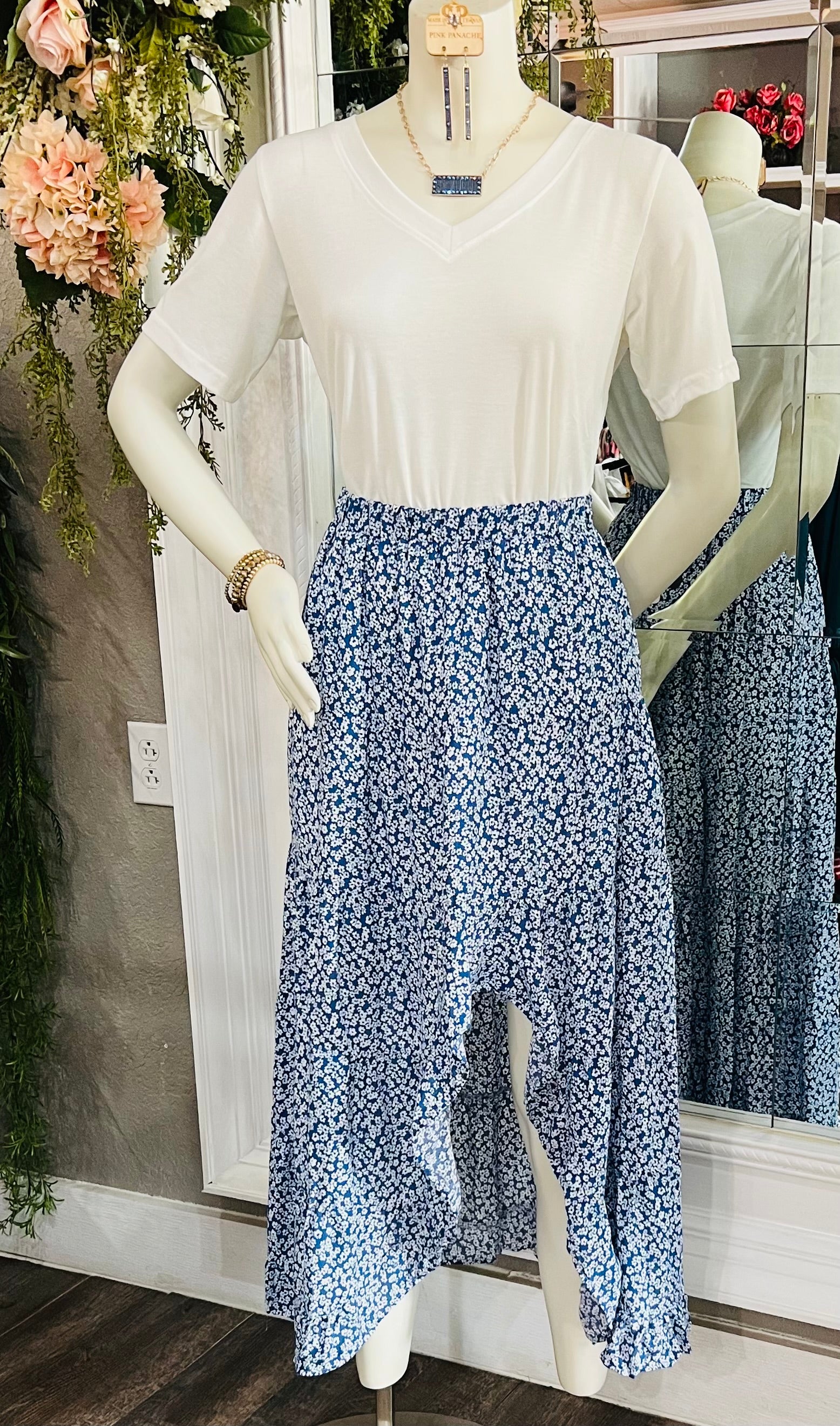 HI LOW MAXI SKIRT