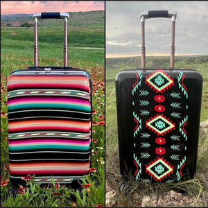 Rolling Rambler Black and Serape Suitcase