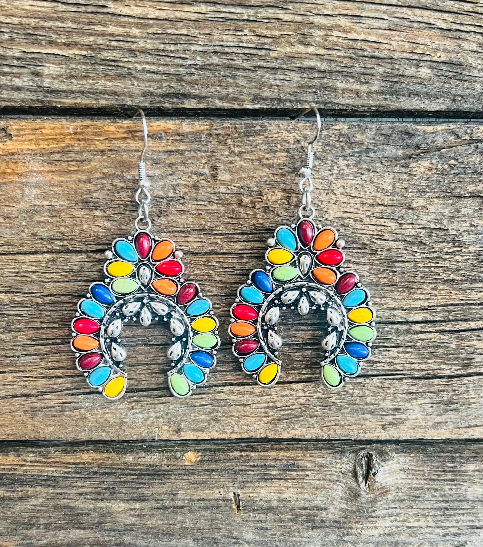 Multicolor Squash Blossom Earring