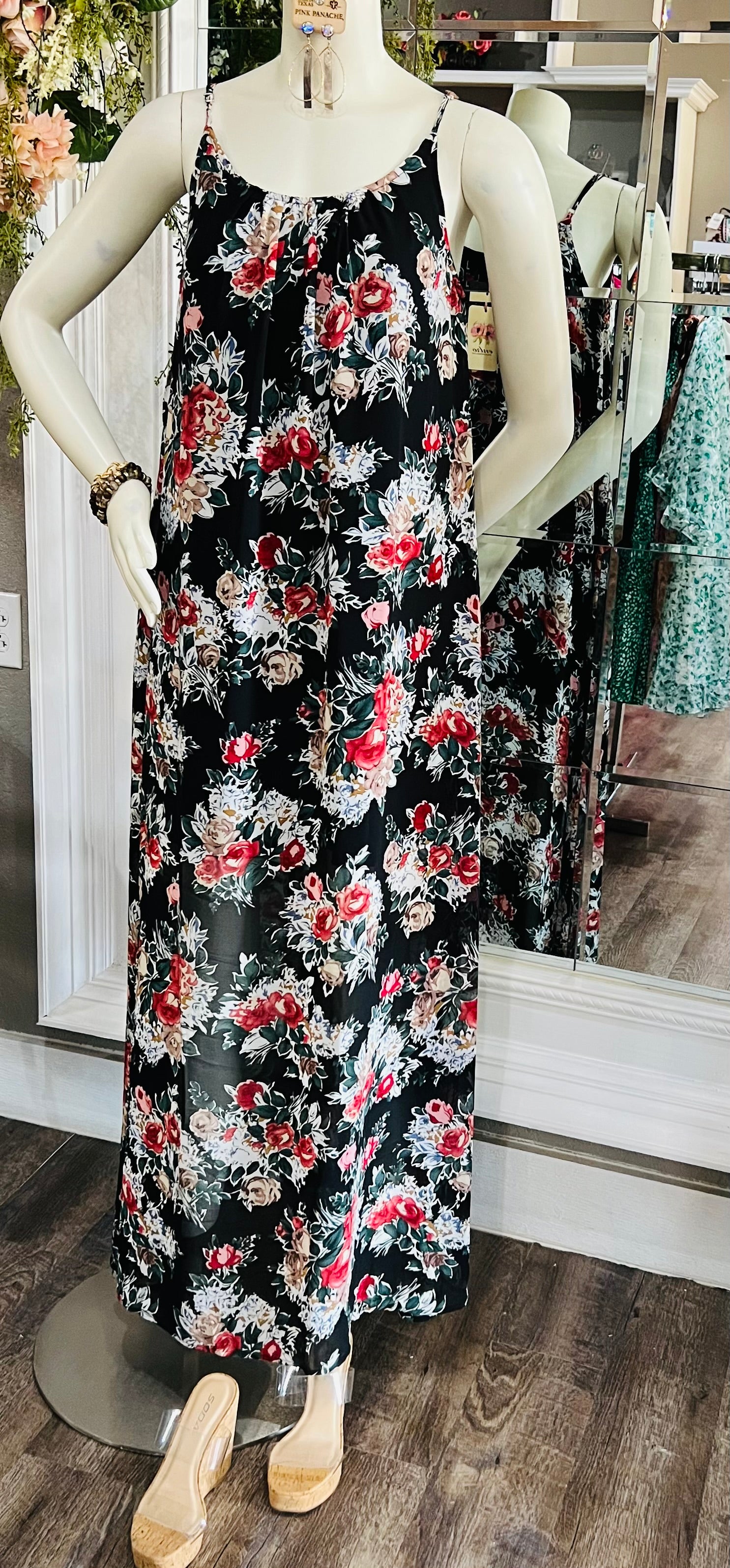 Black Floral Maxi Dress