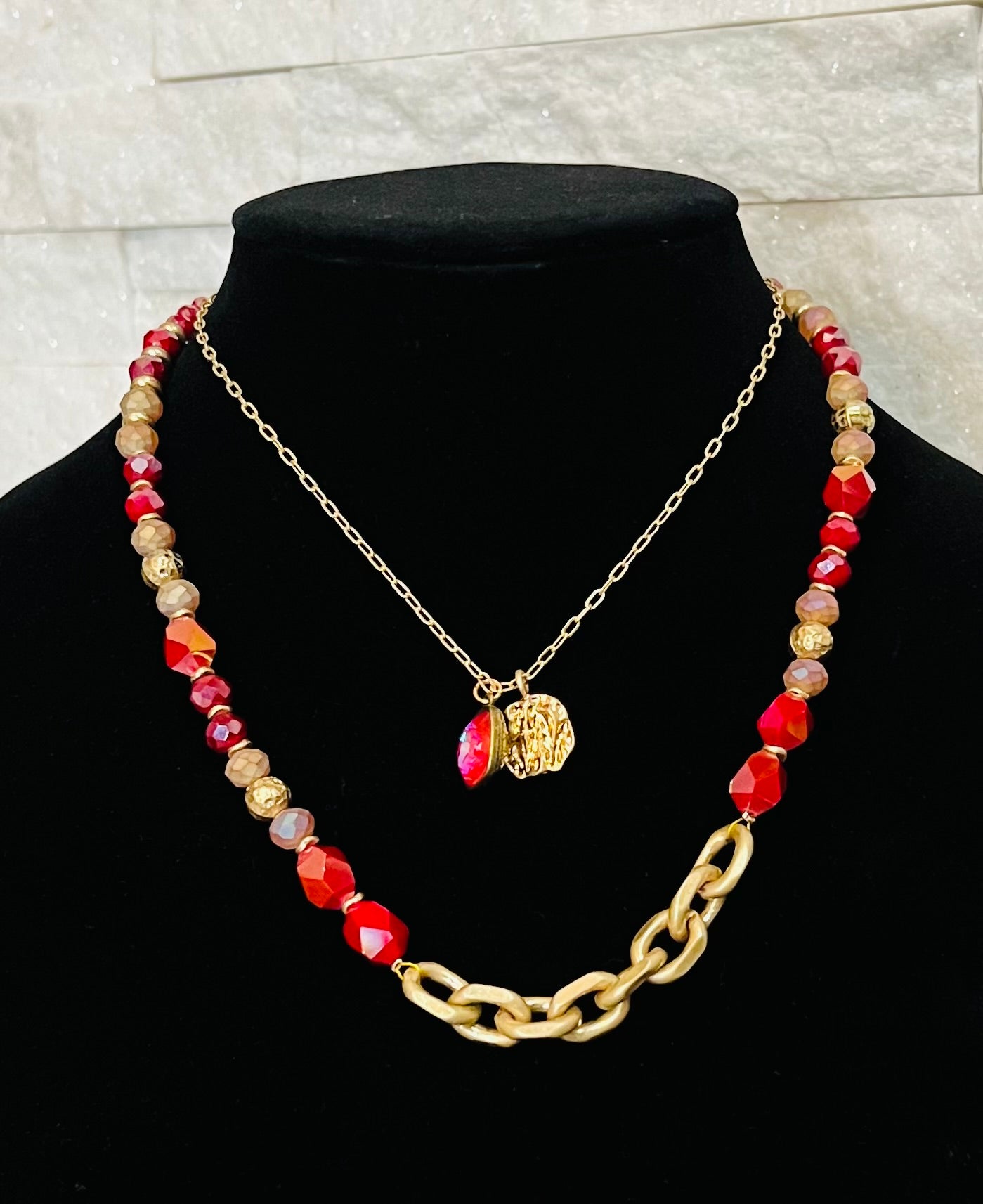 Pink Panache Two Strand Necklace