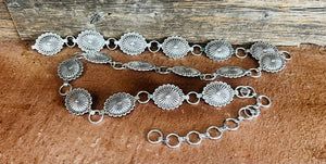 SMALL SILVER CONCHO BELT