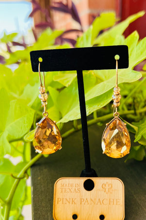GOLDEN TEARDROP WIRE EARRINGS