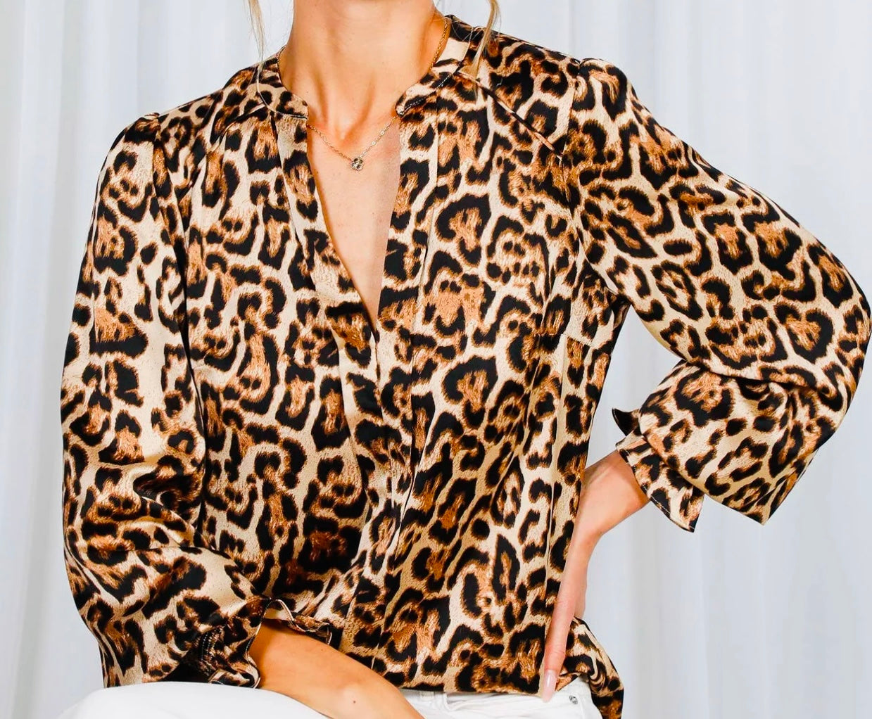 Leopard print top