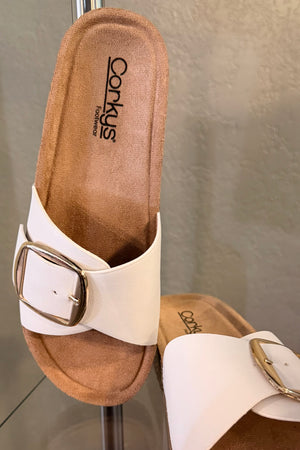 Corky's Road Trip Slide Sandals *IVORY