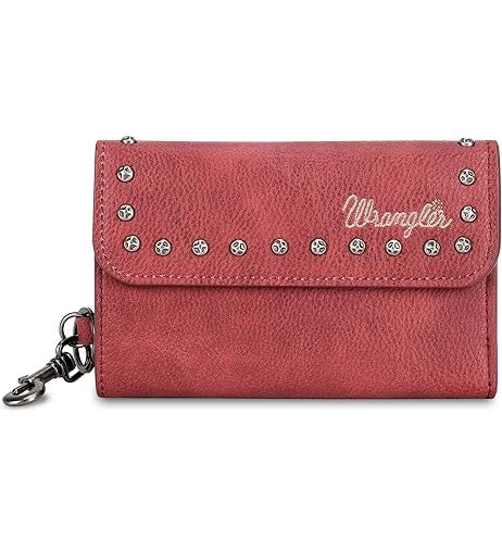 MONTANA WEST WRANGLER STUDDED ACCENT TRIFOLD WALLETS