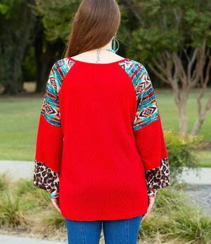 Fierce in red top