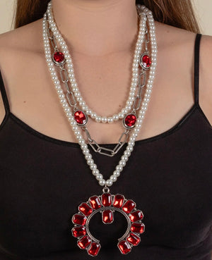 Triple strand Crystal Necklace