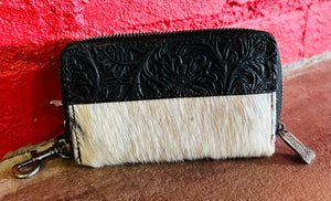 Trinity Ranch Genuine Cowhide Hair-on Mini Wallet