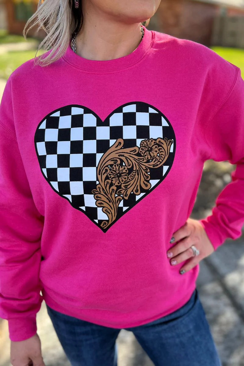 Checked in Love Pullover