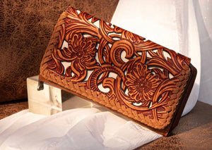 Trinity Ranch Floral Tooled Collection Wallet