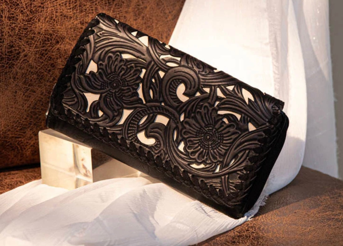 Trinity Ranch Floral Tooled Collection Wallet