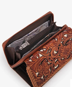 Trinity Ranch Floral Tooled Collection Wallet