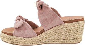 Corky's Blush Faux Suede Tie The Knot Sandals