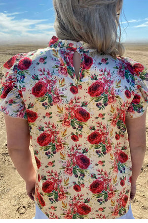 Porcelain Petals Top