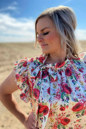 Porcelain Petals Top