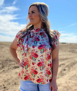 Porcelain Petals Top