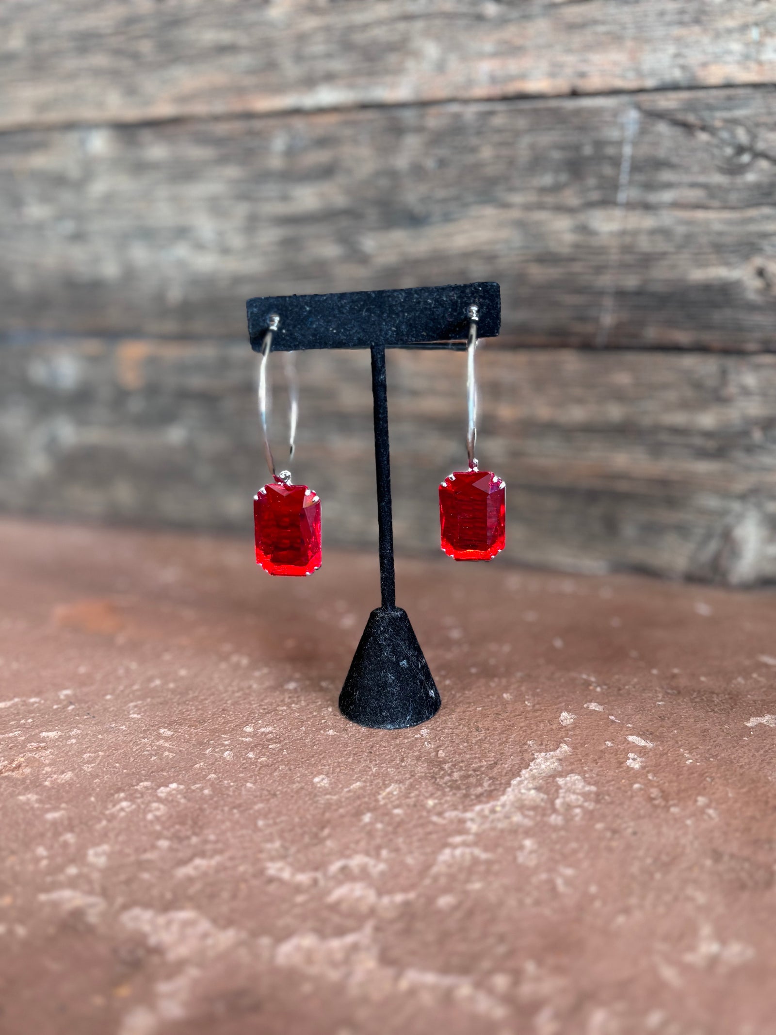 Red Crystal Earrings
