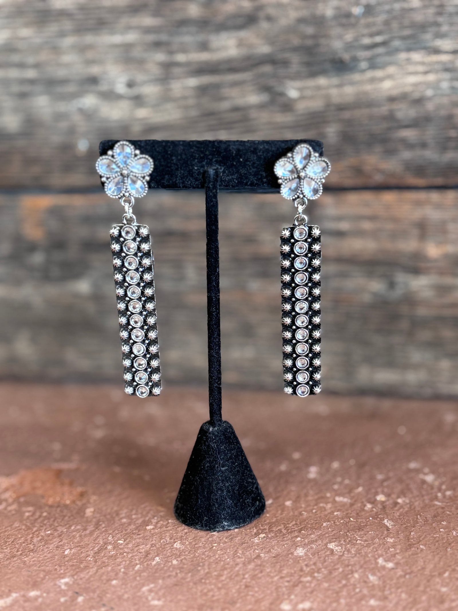 Crystal Flower Earrings
