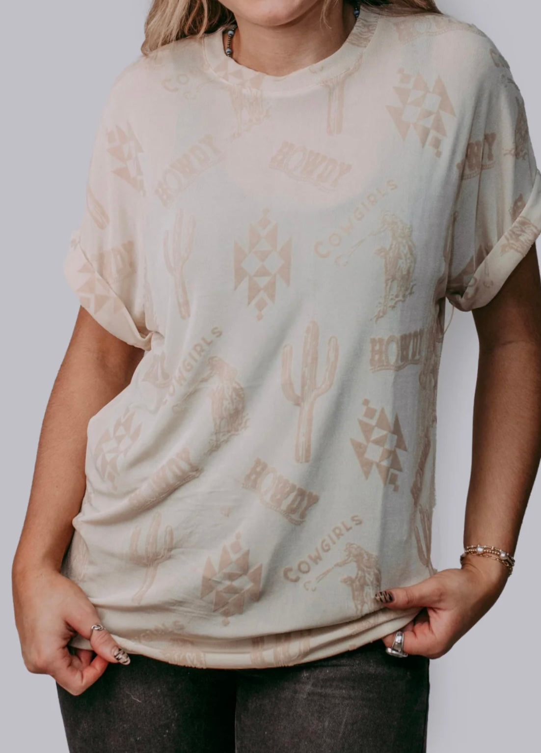 3D PRINT GLAM IT UP WESTERN TOP