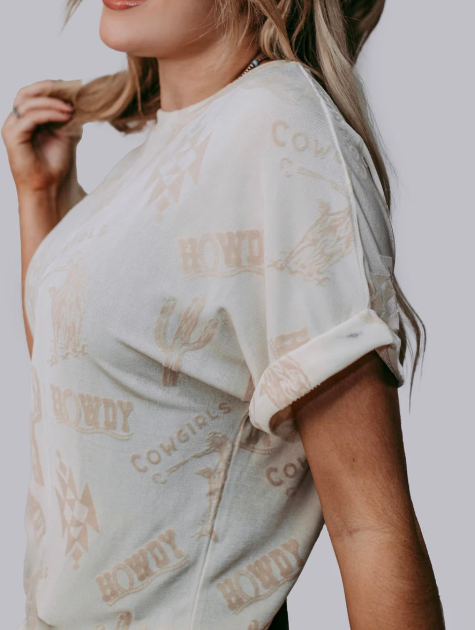 3D PRINT GLAM IT UP WESTERN TOP