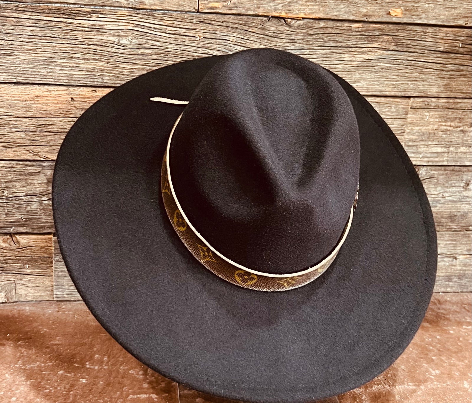 LV UPCYCLED FEDORA HAT