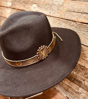 LV UPCYCLED FEDORA HAT