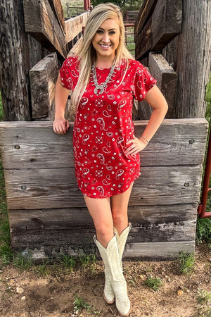BANDANA BABE RED DRESS