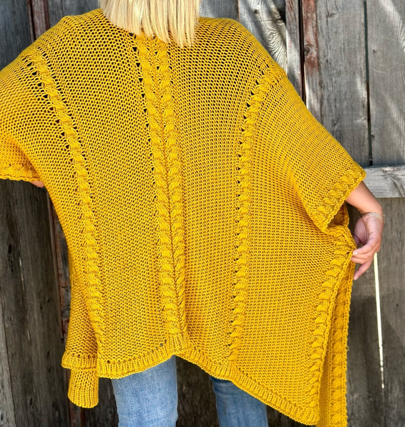 Mustard Knit Kimono