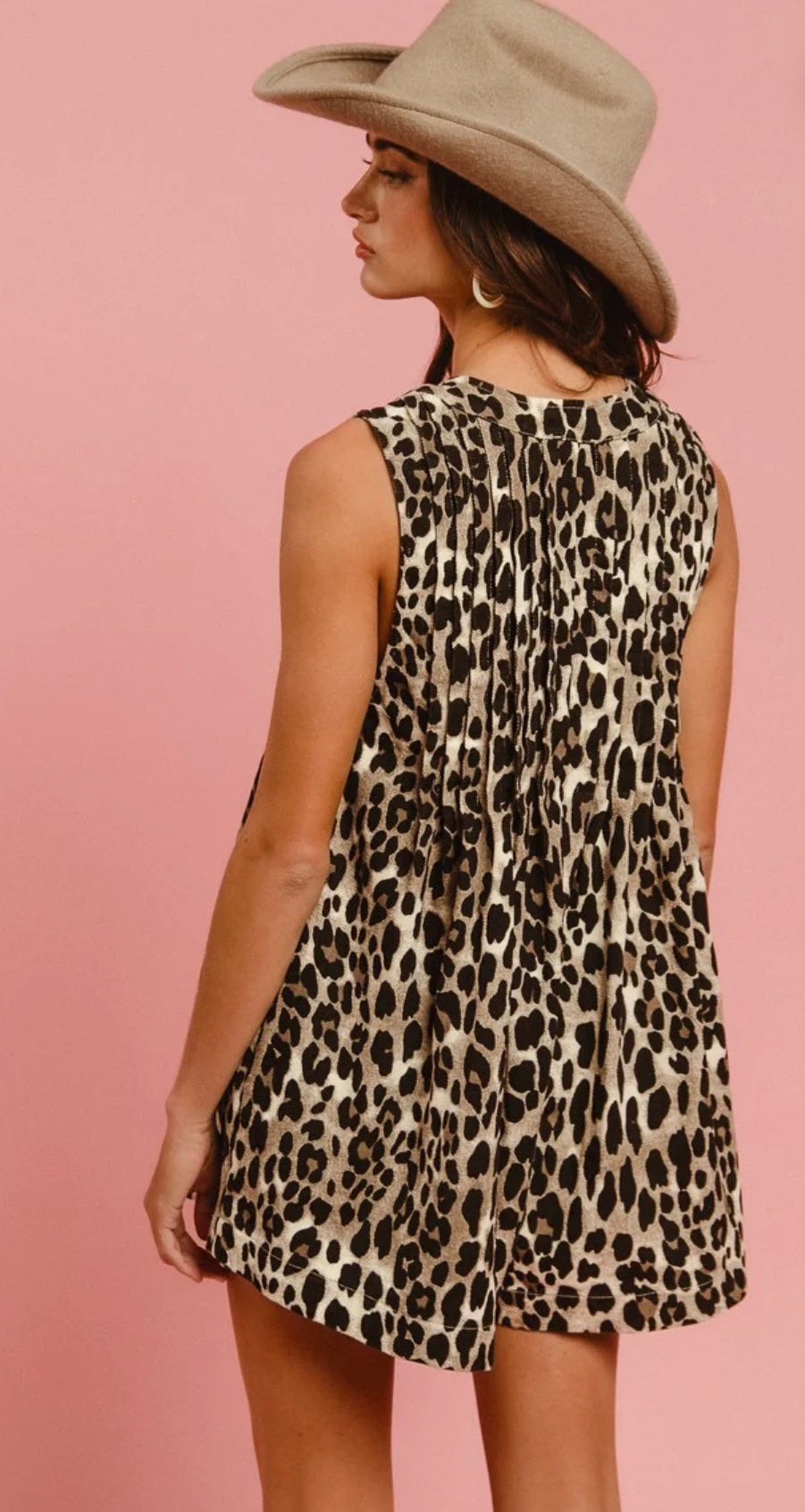 Leopard Pintuck Romper