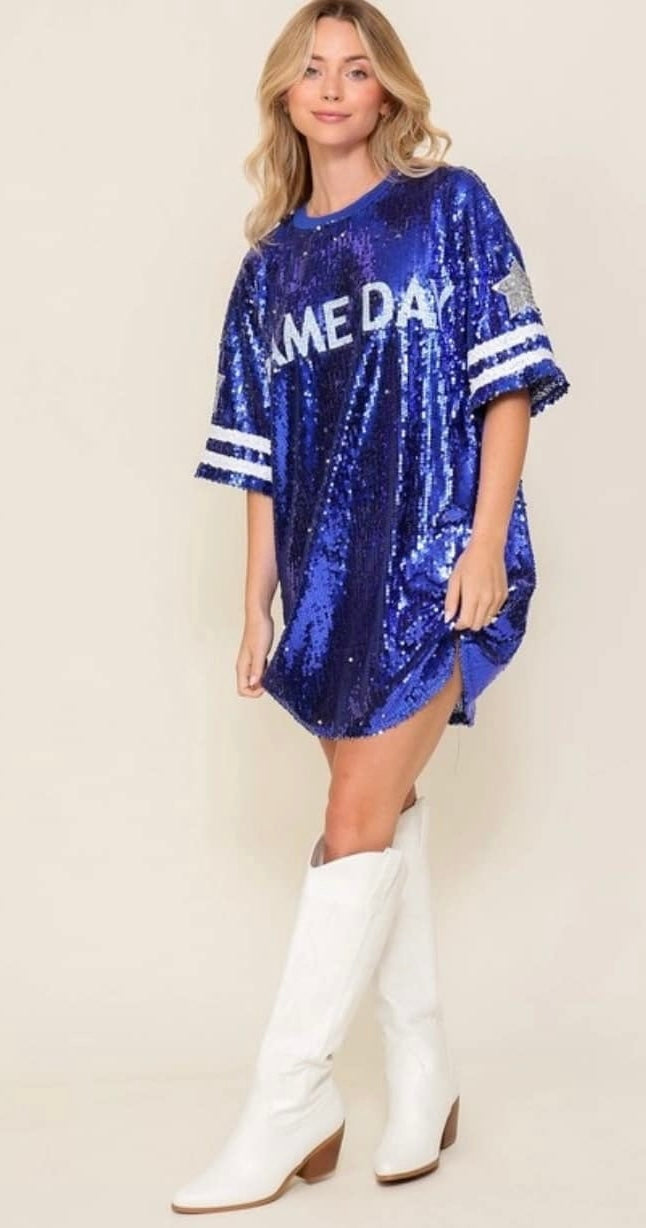 GAME DAY SEQUIN OVER SIZED TOP