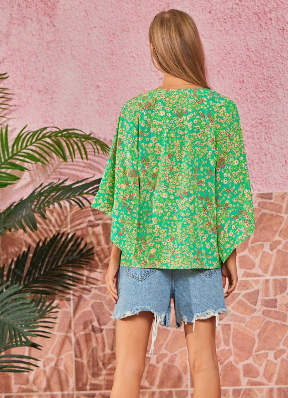 Emerald Floral Top
