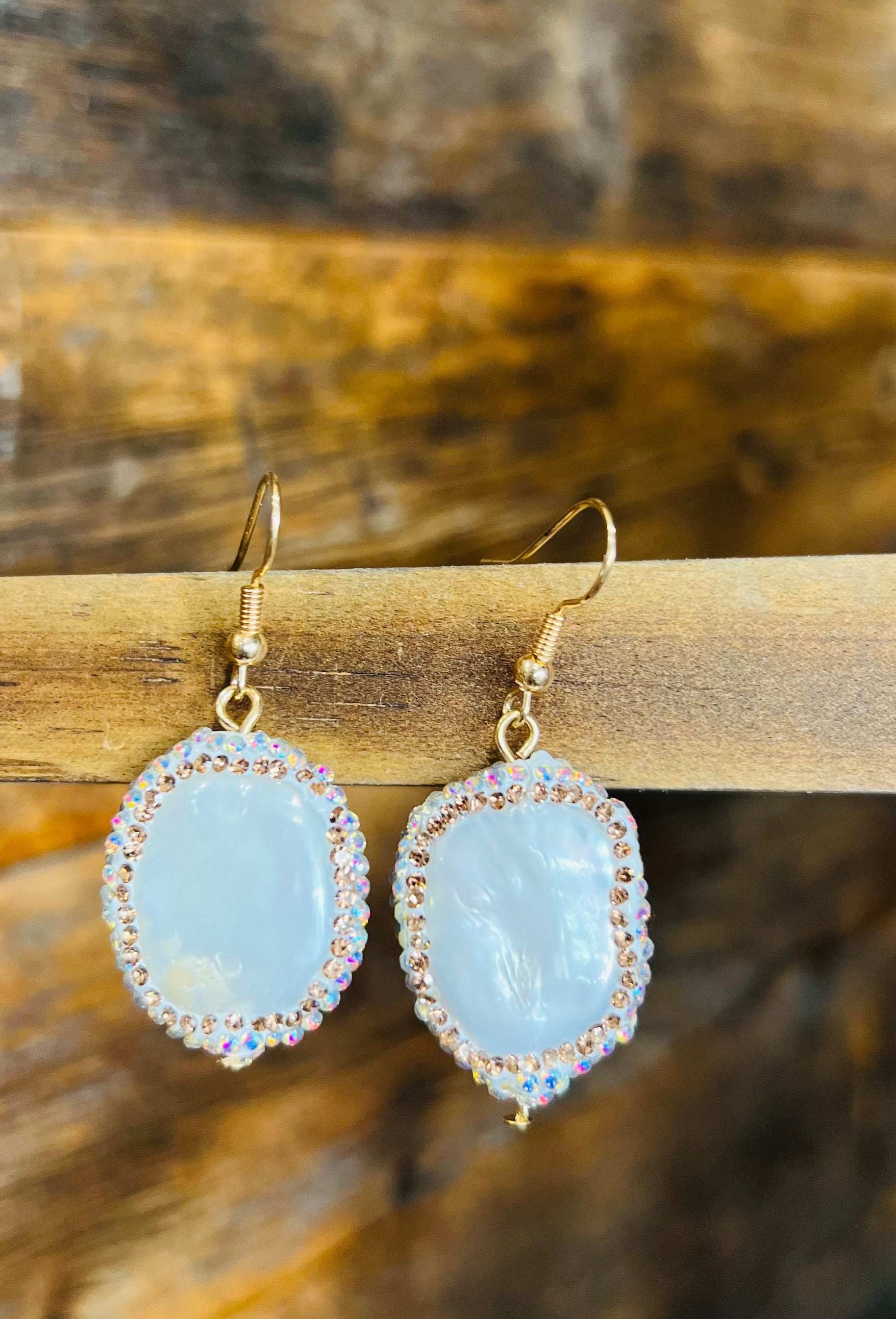 PEARL AND RHINESTONE EARRINGS