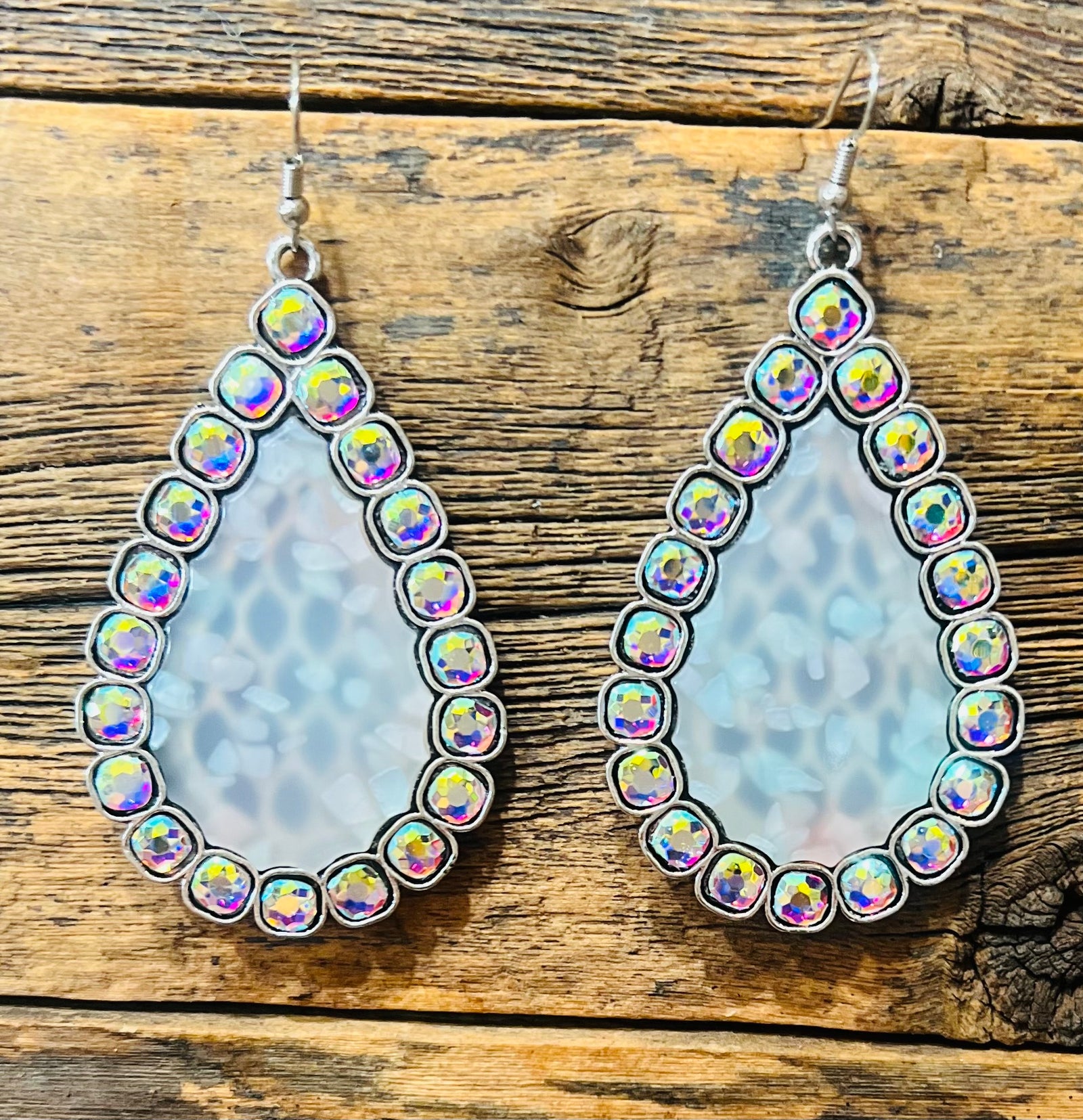 CRYSTAL TEAR DROP EARRINGS