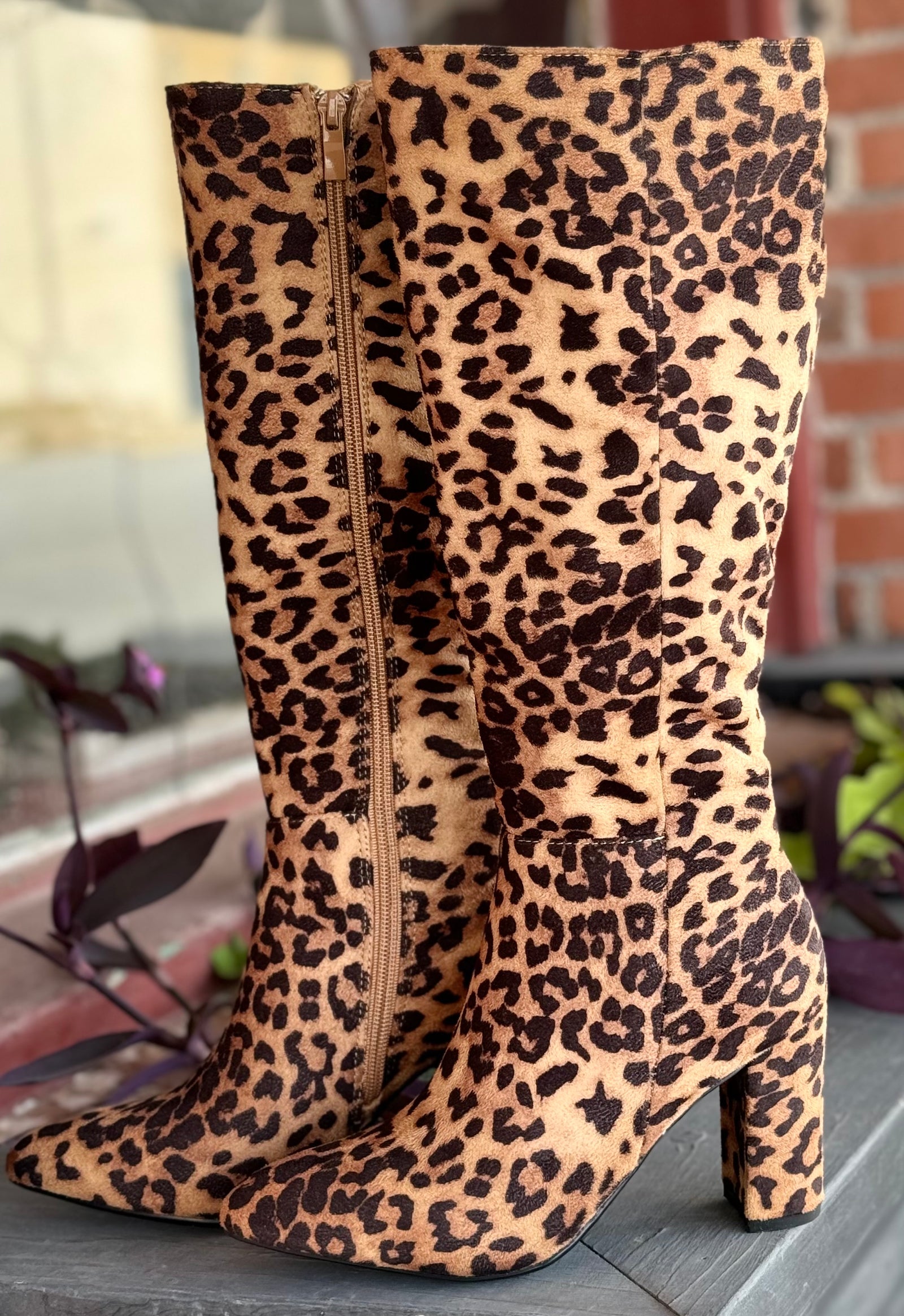 Leopard Knee High Boots