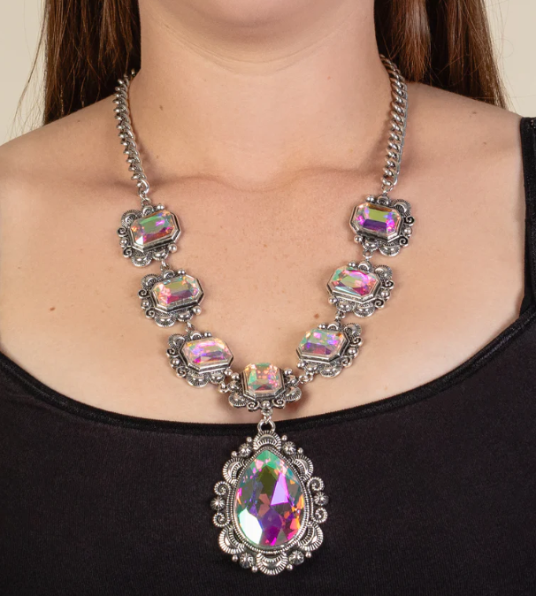 Crystal Pendant Necklace - AB