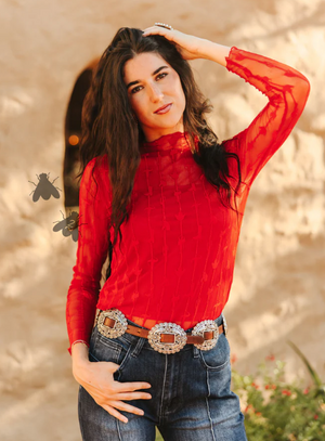 LARIAT LACE RED