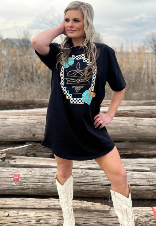 SMALL TOWN BIG DREAMS TEE DRESS