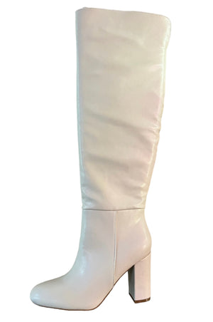 Corkys Two Faced Ivory Faux Leather Knee High Boots