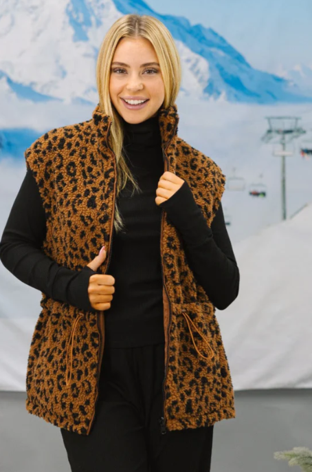 SHERPA LEOPARD VEST