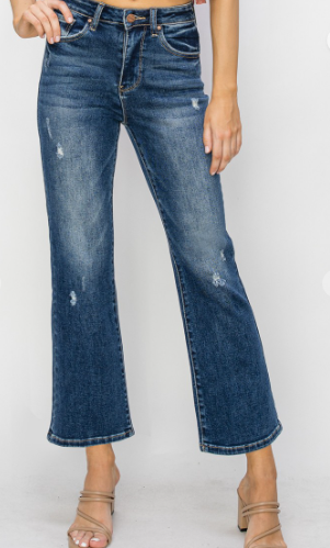 RISEN HIGH RISE ANKLE BOOTCUT JEANS