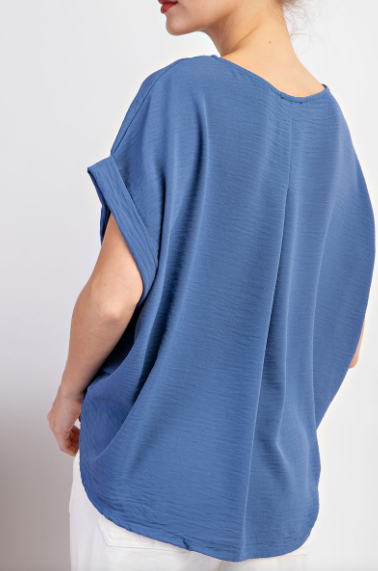 SOLID SHORT SLEEVE TOP