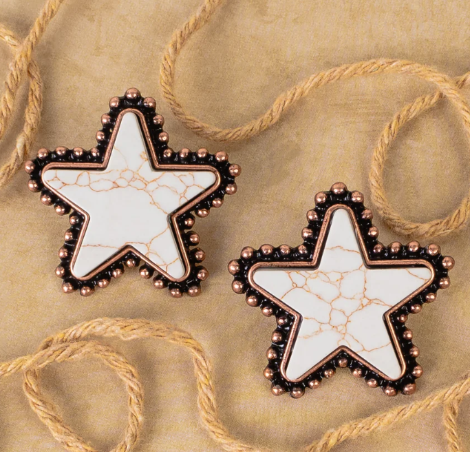 Squash Blossom Star Earrings