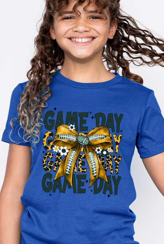 FOOTBALL GAME DAY BOW KIDS GRAPHIC