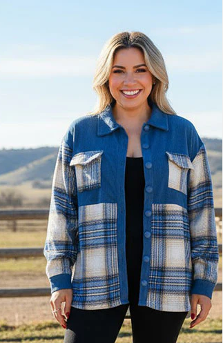 BLUE PLAID SHACKET