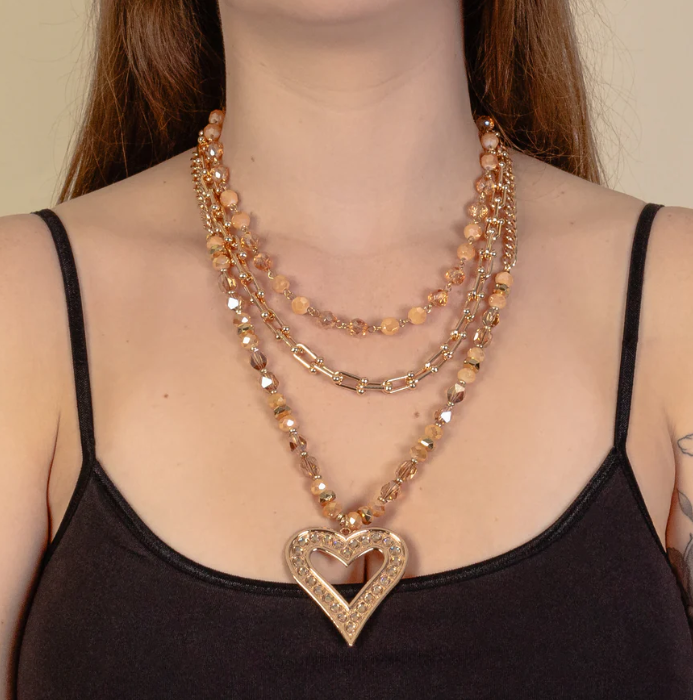 Layered Heart Necklace